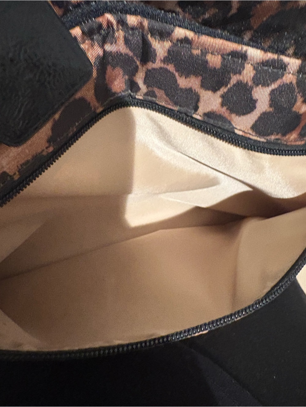 Coach Leopard Print Crossbody Tote with Black Trim , Large - Picture 10 of 12